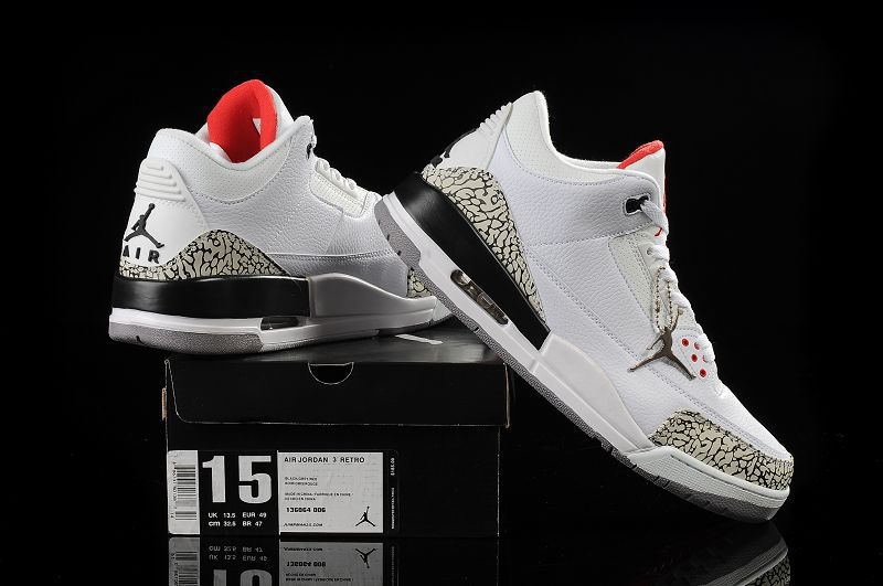 Air Jordan 3 Men Shoes Black//White Online